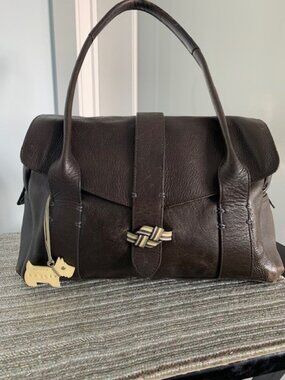 RADLEY LONDON "Marsden" Dark Brown Grained Leather Bag from the 2000's
